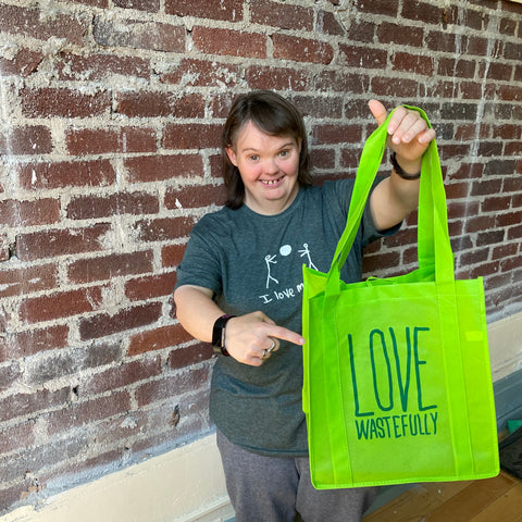 Love Wastefully tote!  GREEN