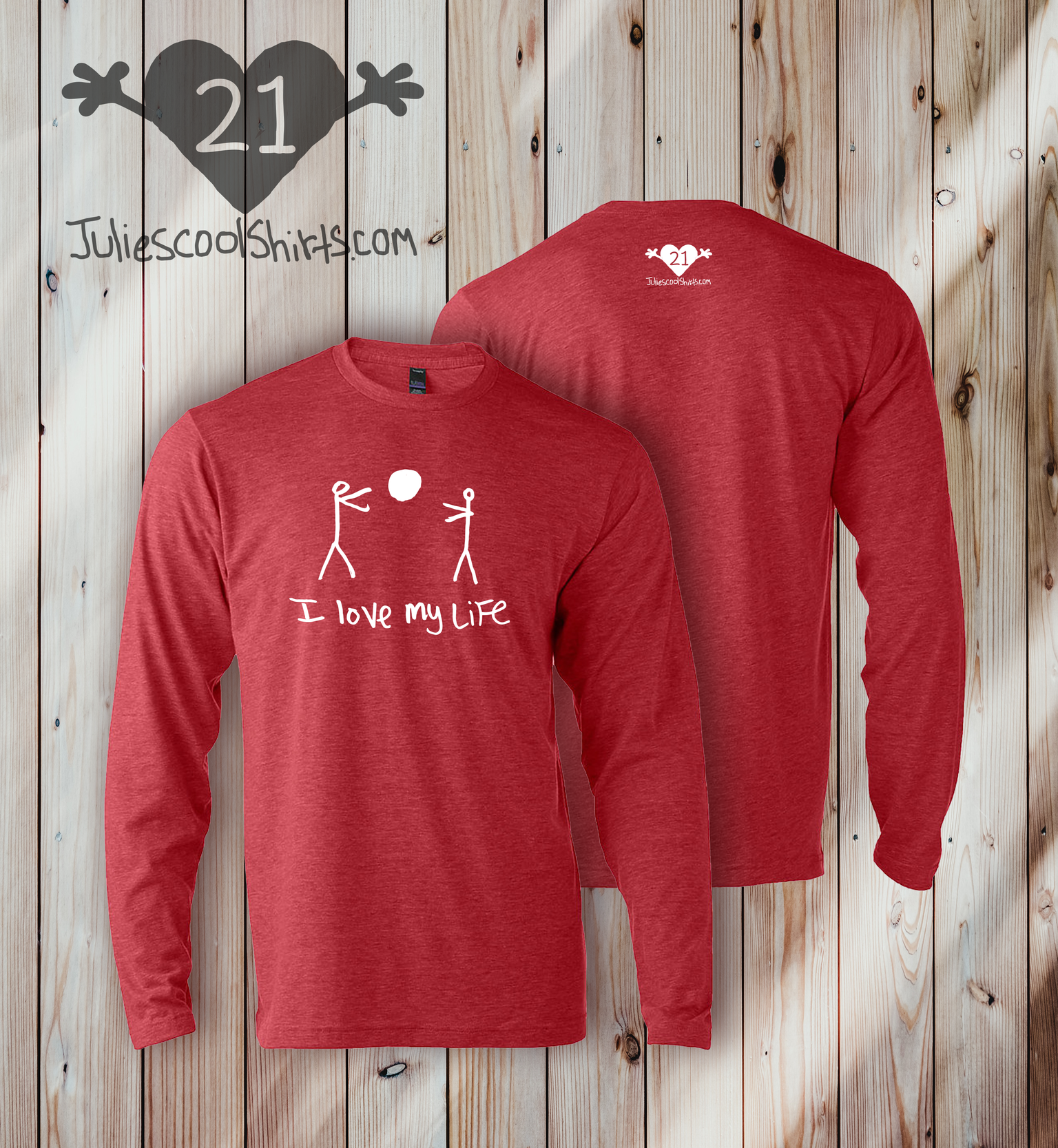 I LOVE MY LIFE LONG SLEEVE - RED