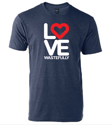 LOVE WASTEFULLY STACKED  - DENIM