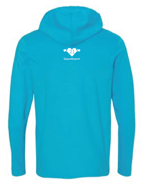 I love My Life - HOODIE TEE - CARIBBEAN BLUE