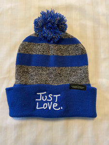 JUST LOVE KNIT POMPOM BEANIE - royal